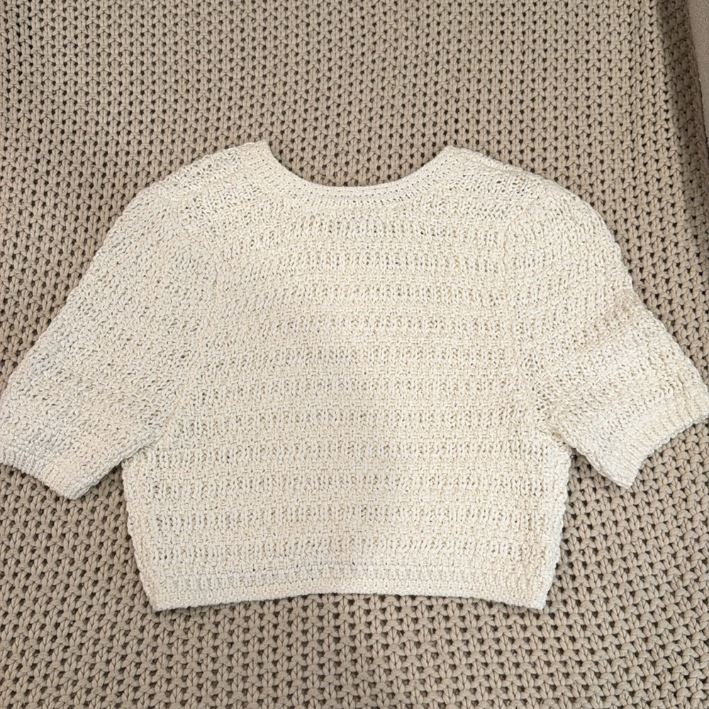 caroline constas crochet knit top - Picture 2 of 4